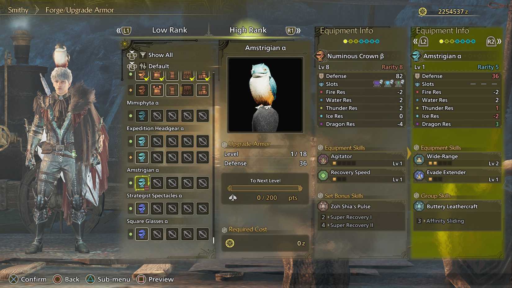 MH Wilds Amstrigian Alpha Helmet stats