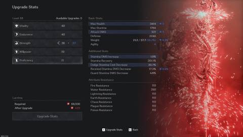 Leveling up in The First Berserker Khazan