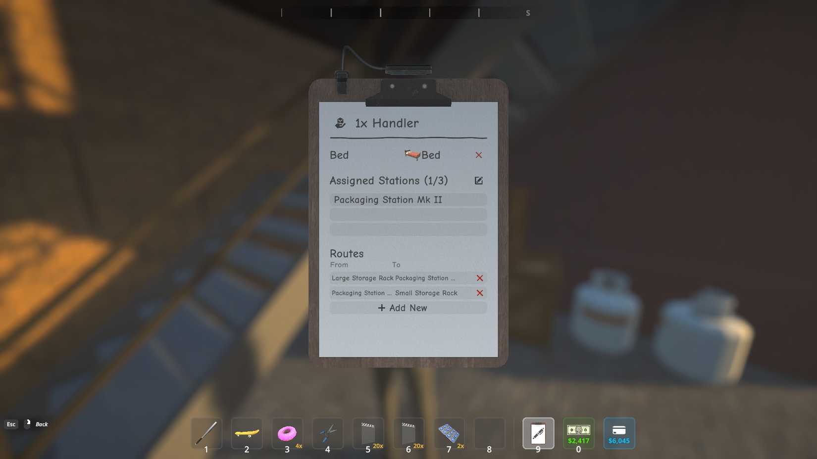 The clipboard in Schedule 1