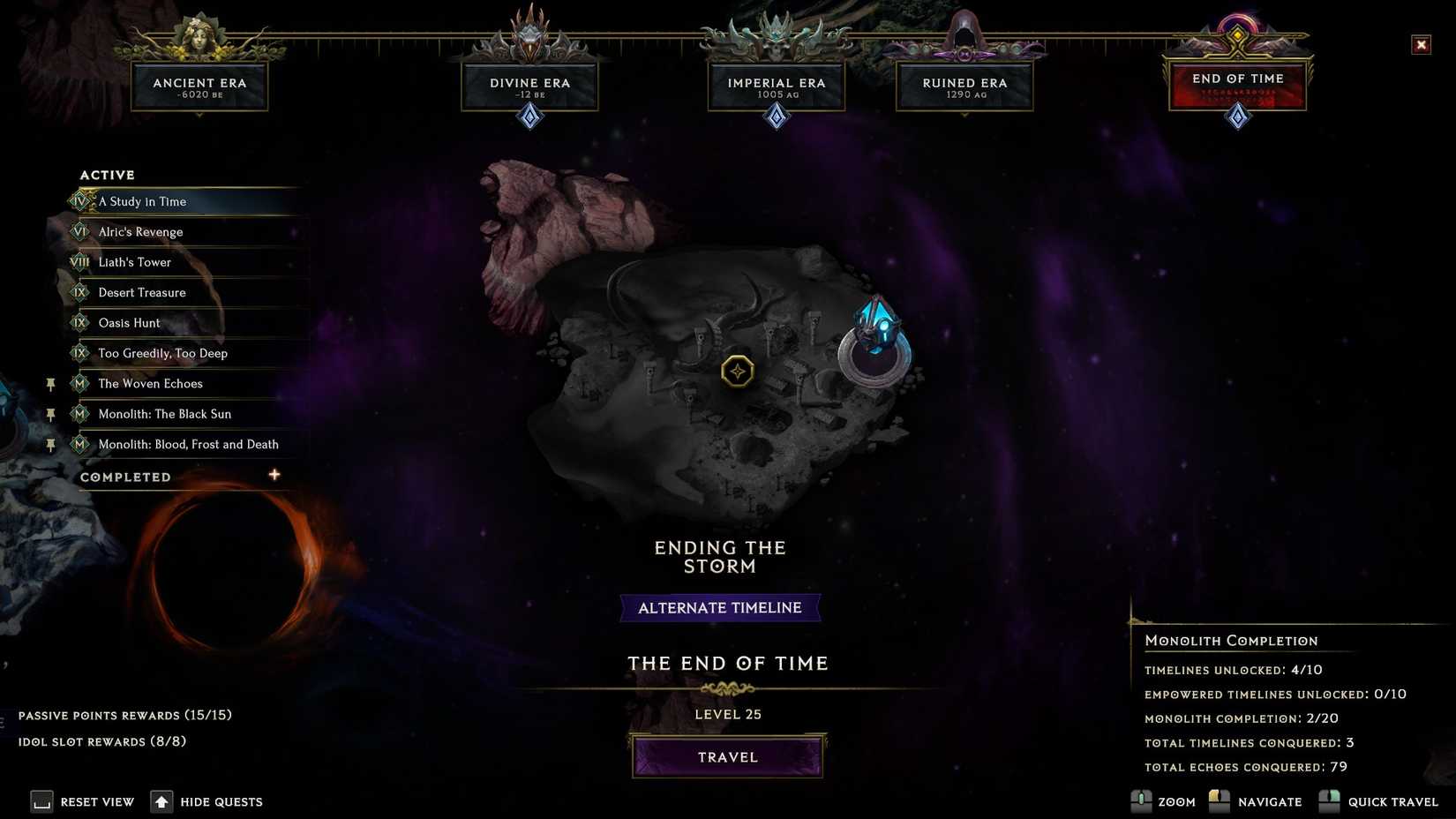 Last Epoch Ending the Storm timeline