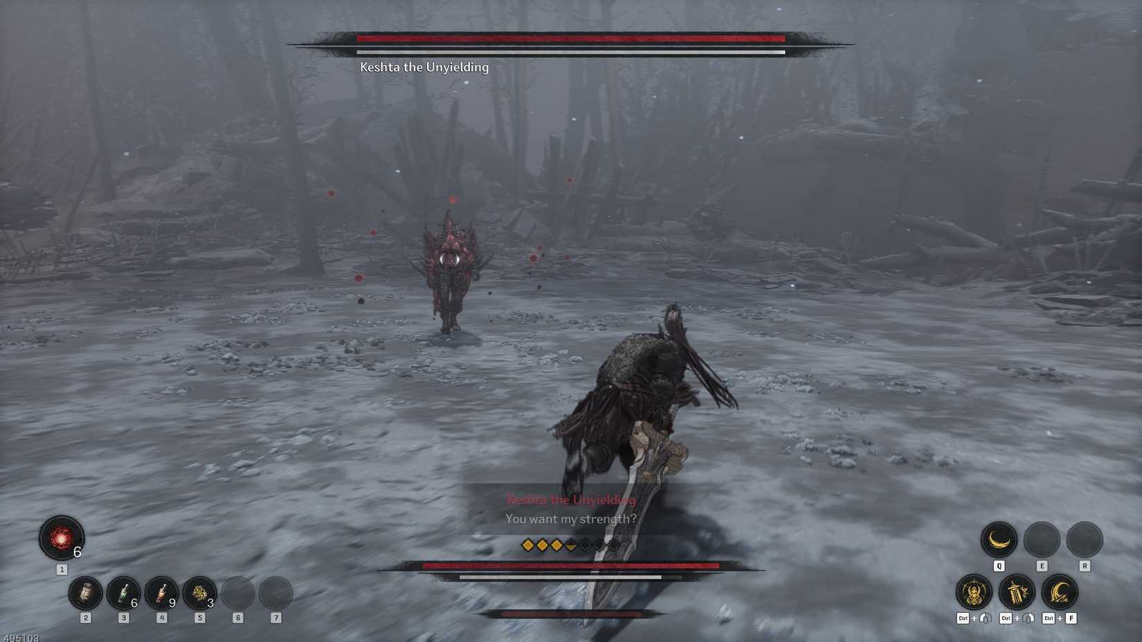 Fighting Keshta in First Berserker