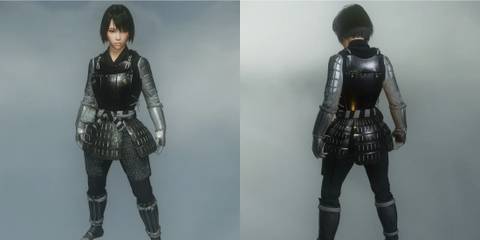 An image from the female armor tweaks mod for Nioh 2