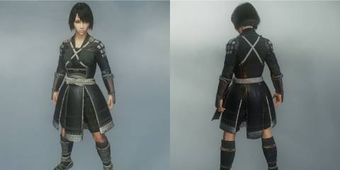 An image from the female armor tweaks mod for Nioh 2