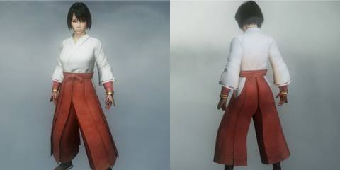 An image from the female armor tweaks mod for Nioh 2