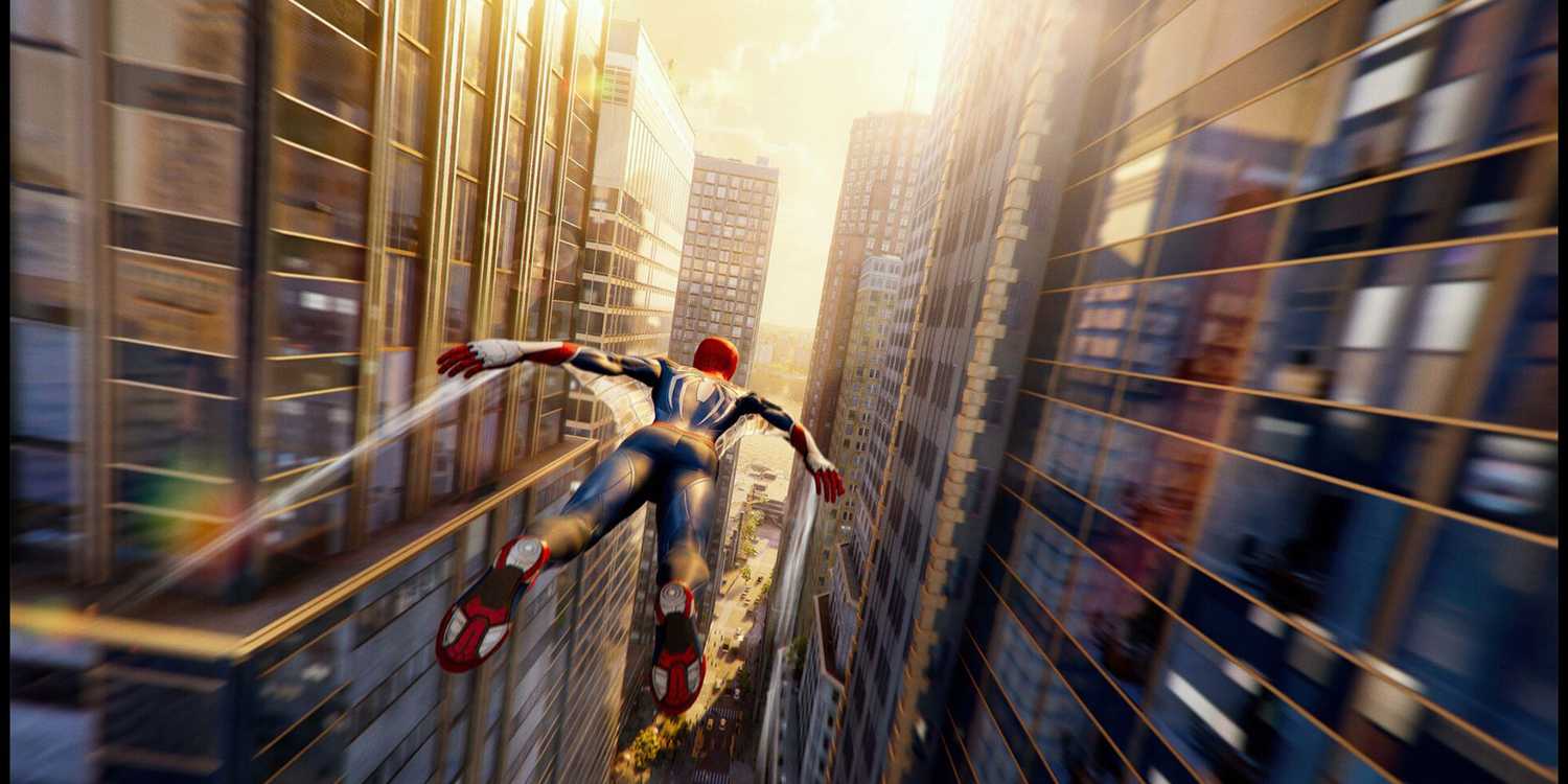 Peter Flying With His Web Wings in Marvel's Spider-Man 2