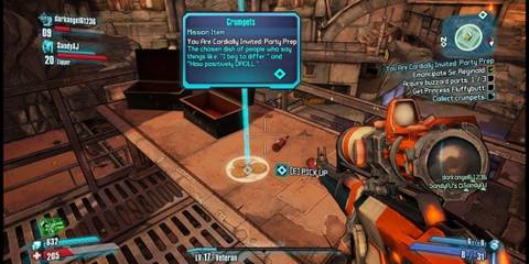 Questing and Picking Up Quest Items in Borderlands 2