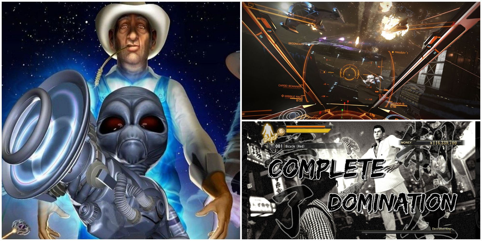 Open-World Games Without Leveling Up- Destroy All Humans Elite Dangerous Yakuza 0