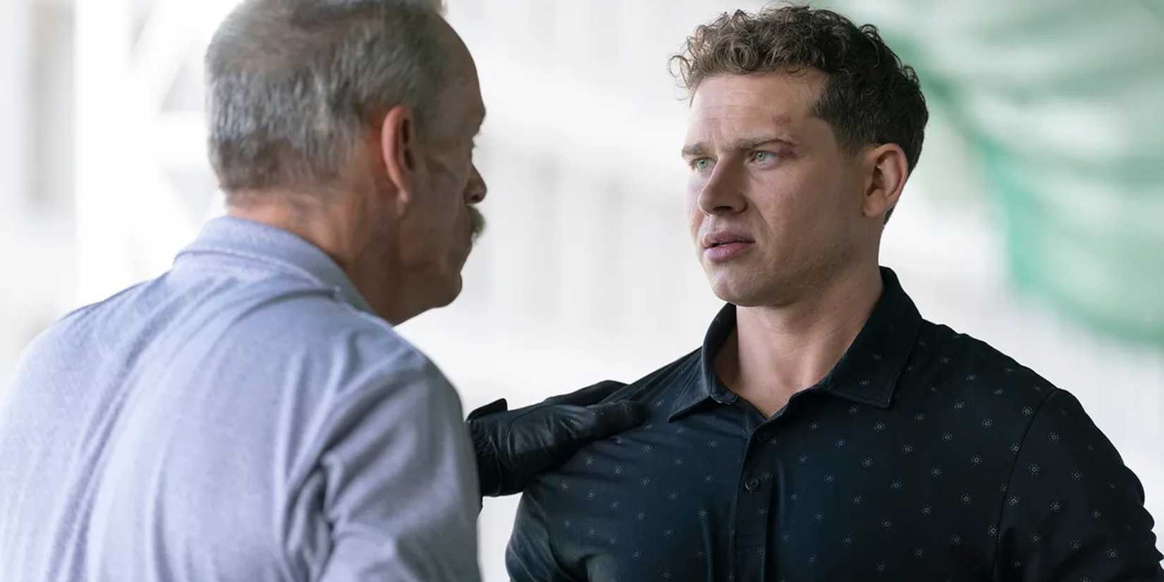 Vincent Gerrard (Brian Thompson) and Buck (Oliver Stark)