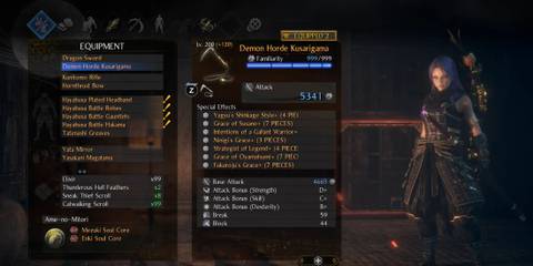 An image from the Perfect Starter Save mod for Nioh 2