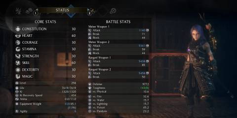 An image from the Perfect Starter Save mod for Nioh 2