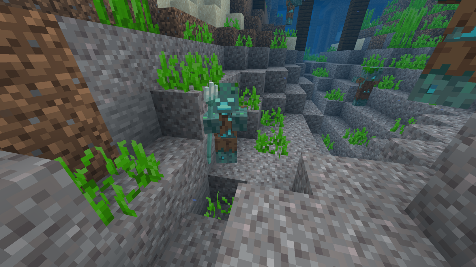 a drowned with a trident