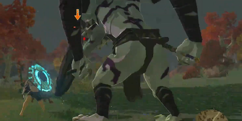 A Key Frame From The Legend Of Zelda Tears Of The Kingdom Showing The Player Approaching A Silver Moblin