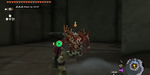 A Key Frame From The Legend Of Zelda Tears Of The Kingdom Showing The Player Approaching An Enemy With The Silver Lynel Blade In Hand