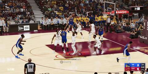 A match going on in NBA 2K23