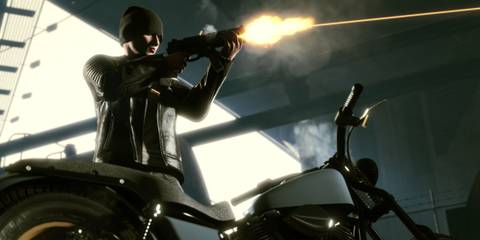 A player shooting a gun - Grand Theft Auto Online