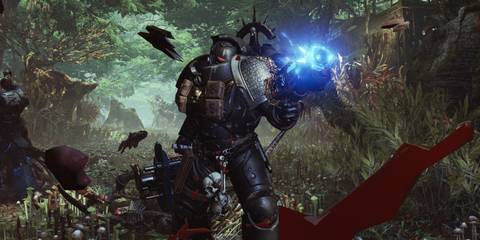 a tyranid recieves a gun strike