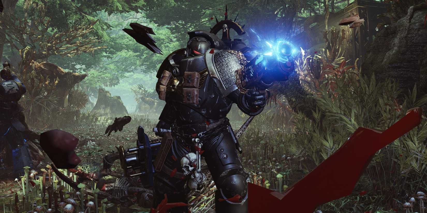 a tyranid recieves a gun strike