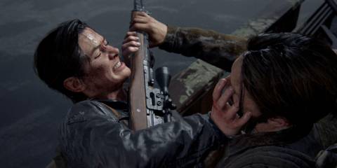 Abby in a fight in The Last Of Us Part 2