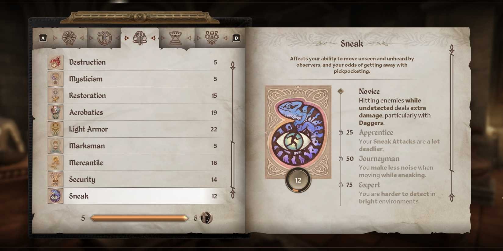 acquiring stealth skill