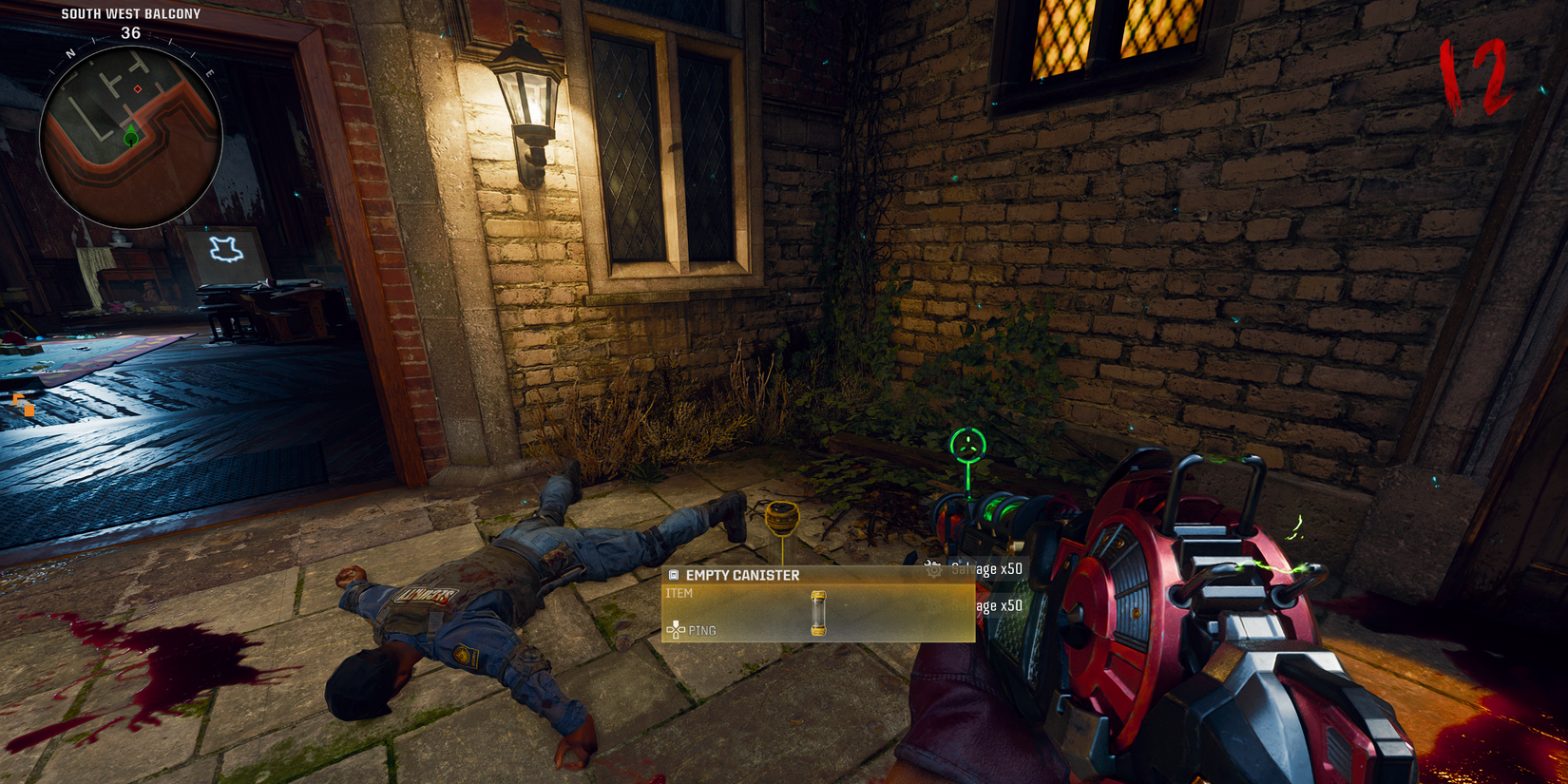 acquiring the empty canister from the blue crystal