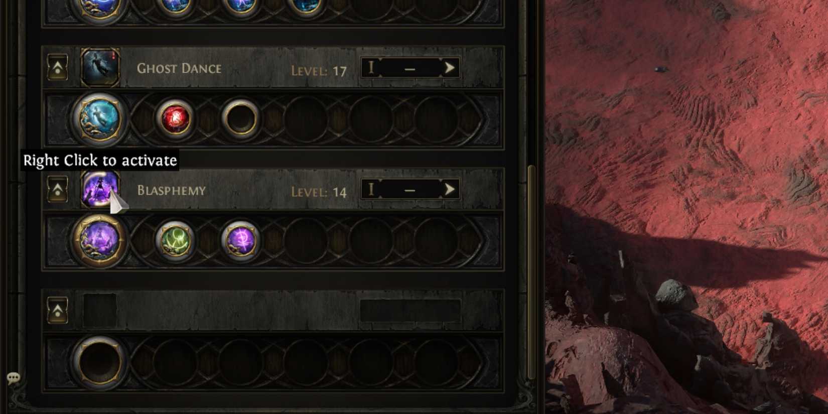 activating blasphemy in path of exile 2