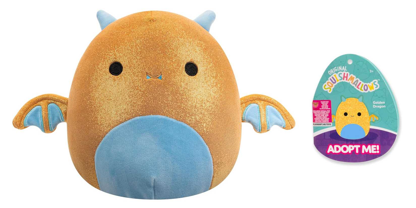 Adopt Me! Golden Dragon Squishmallow