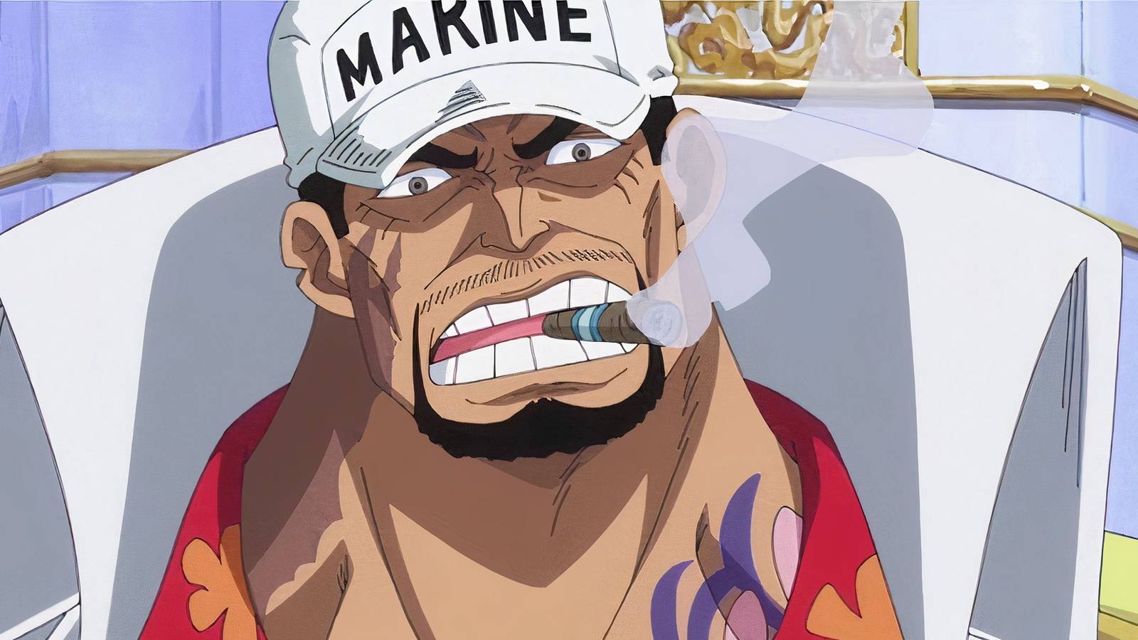 Akainu Smoking in One Piece