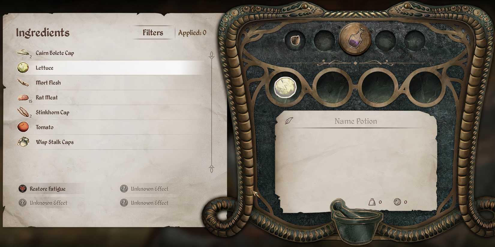 alchemy mortar pestle oblivion