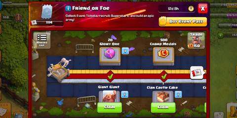 all friend or foe event rewards in clash of clans