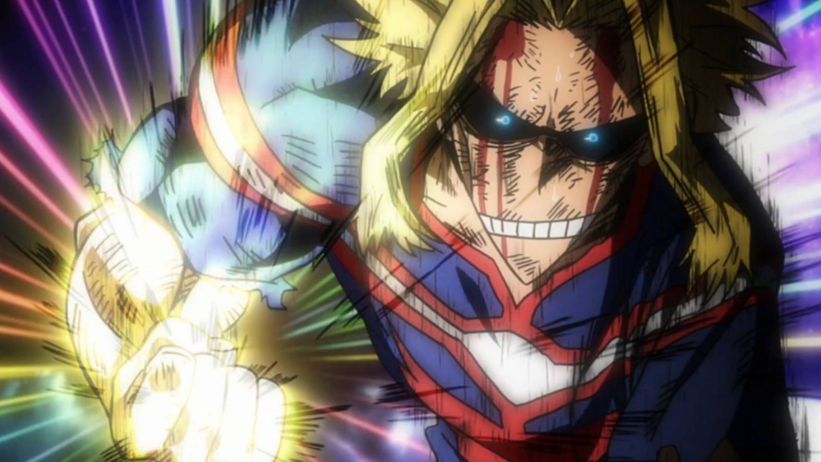 all might punch in My Hero Academia