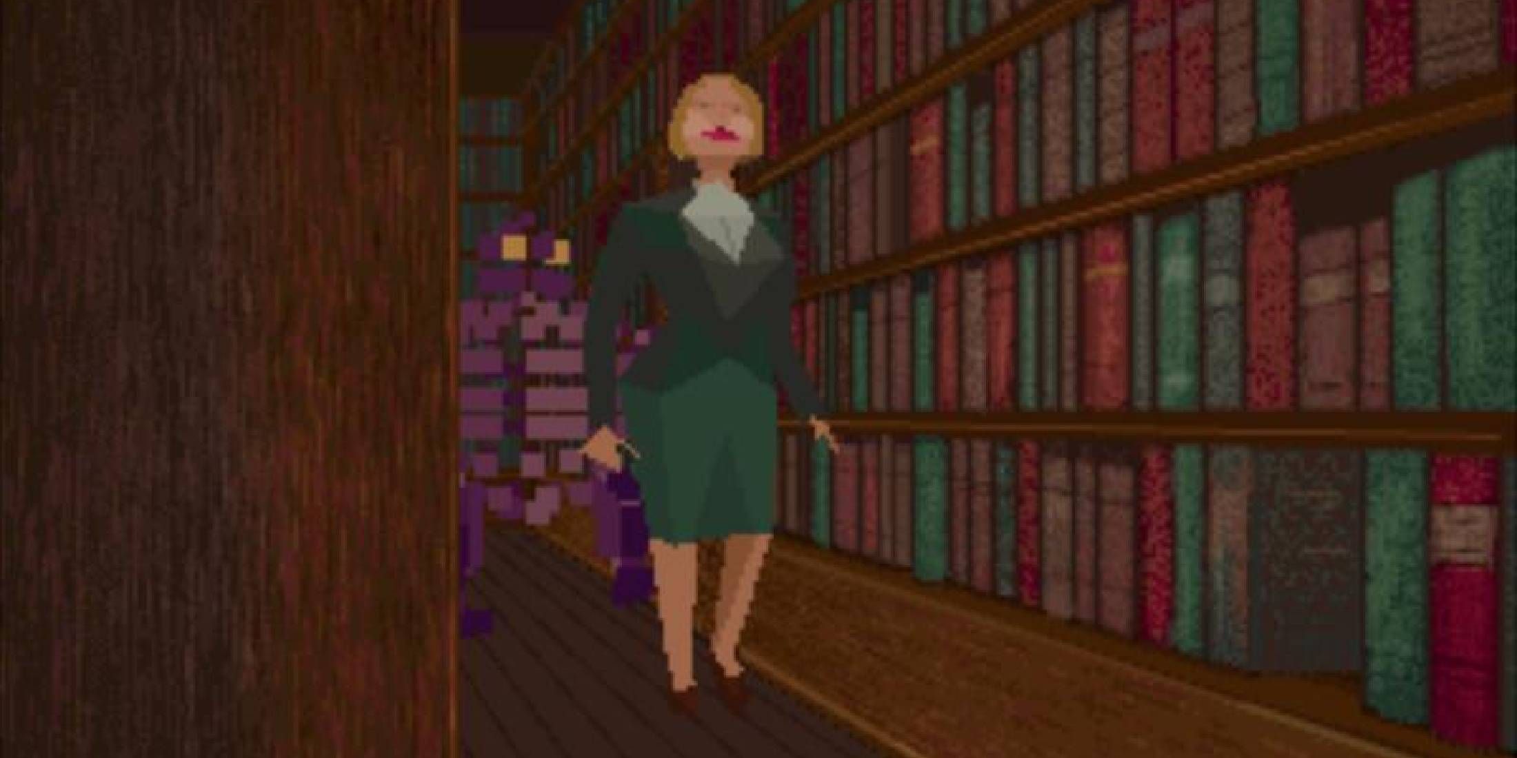 Alone in the Dark 1992 Emily explores library