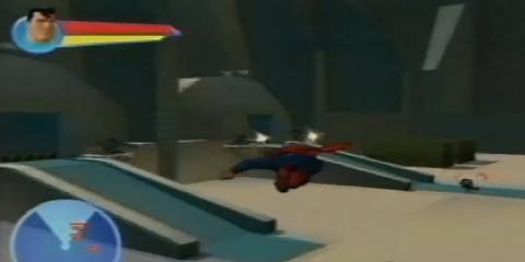 superman flying towards enemies