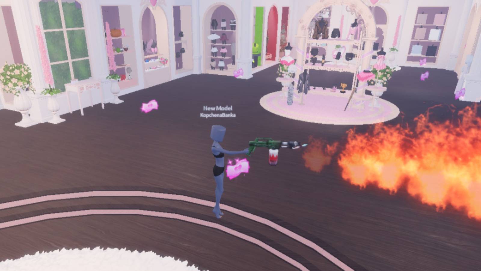 April Fools Flamethrower in Dress to Impress