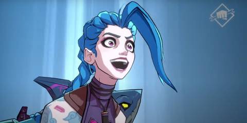 2xko's jinx laughing blue hair