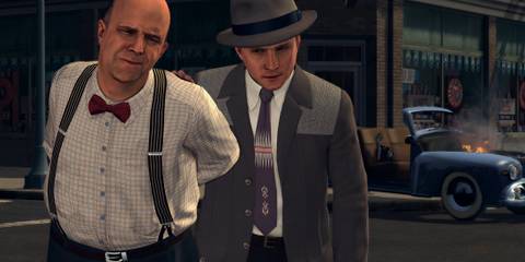 Arresting a suspect in L.A. Noire
