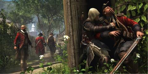 Assassin's Creed Black Flag Edward suffocating an enemy