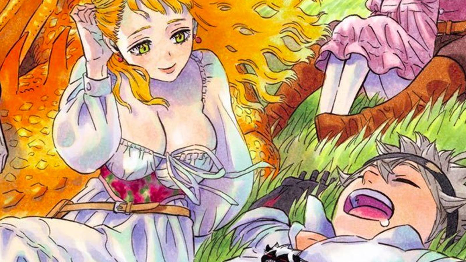 picture: mimosa and asta in manga image.