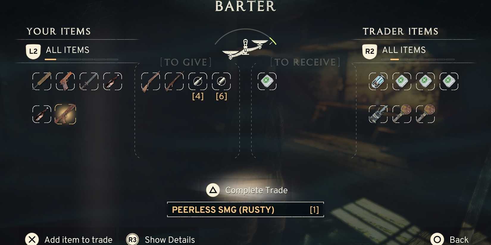 Atomfall Barter Screen