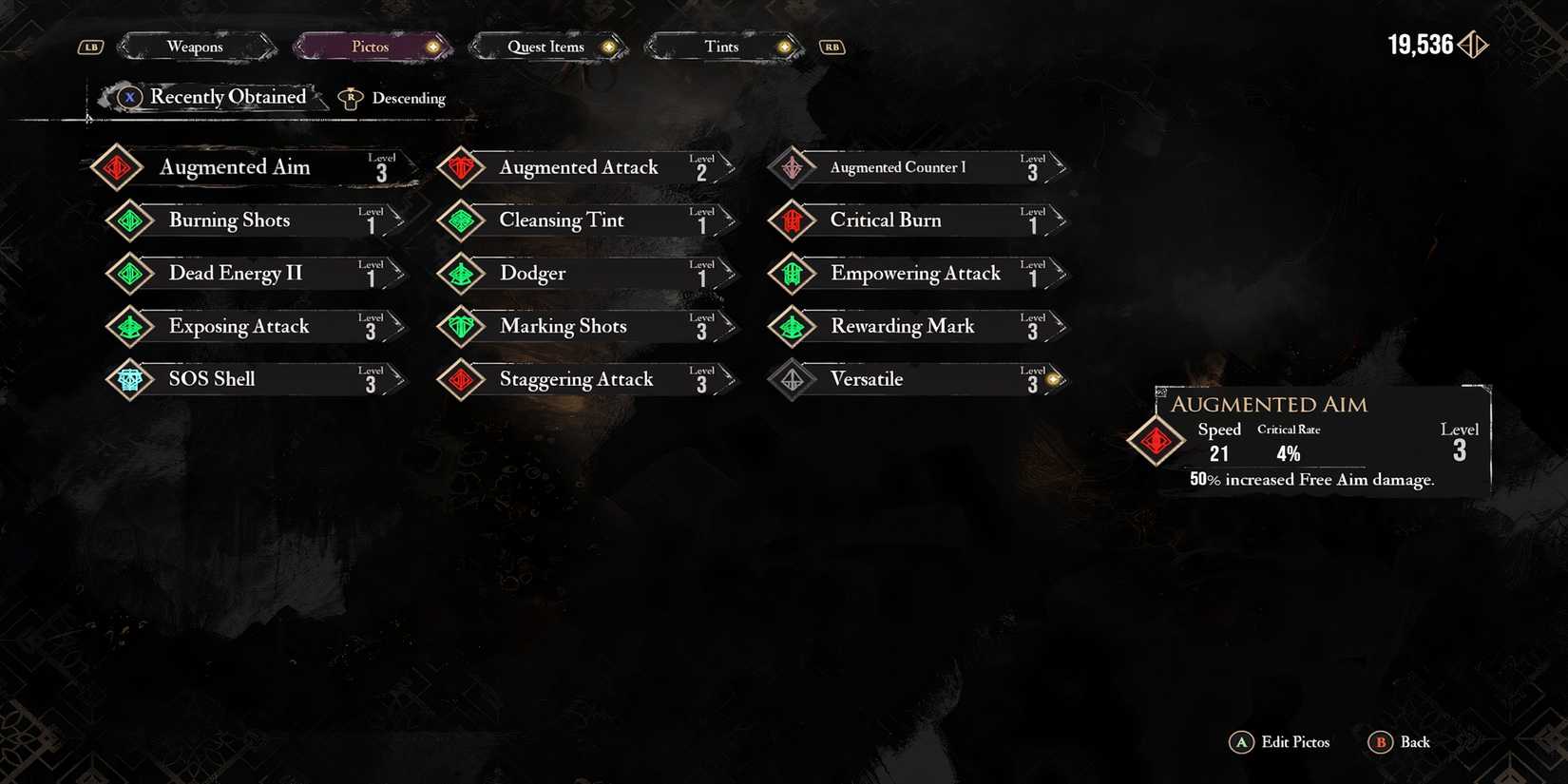 Augmented Aim Picto in Clair Obscur Expedition 33