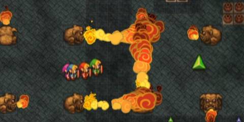 Avoiding fire traps in The Legend of Zelda Four Swords Adventures-1