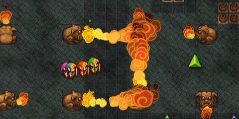 Avoiding fire traps in The Legend of Zelda Four Swords Adventures