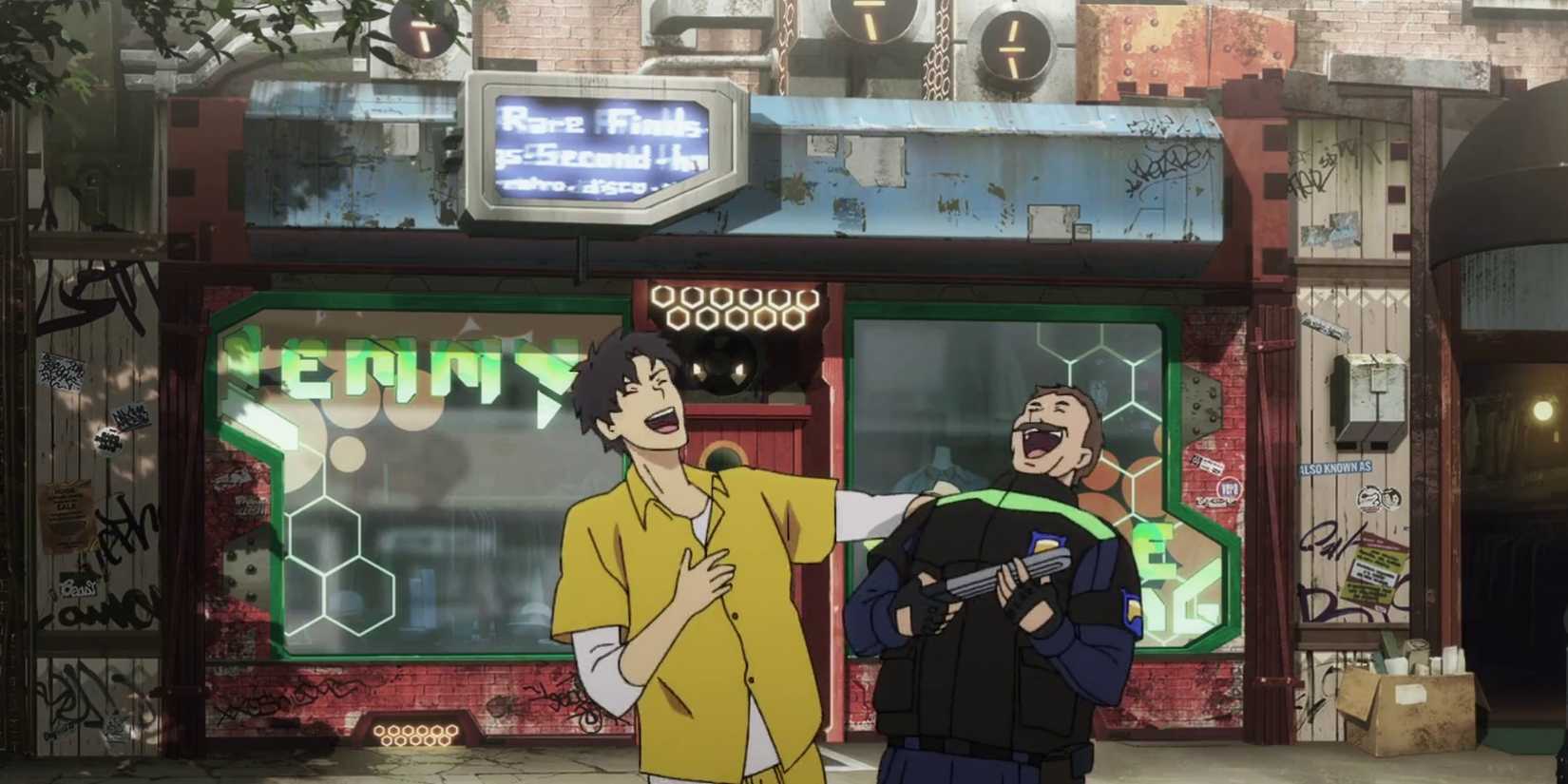 Axel Shares a Joke With an Officer of the Law – Lazarus Episode 1-1