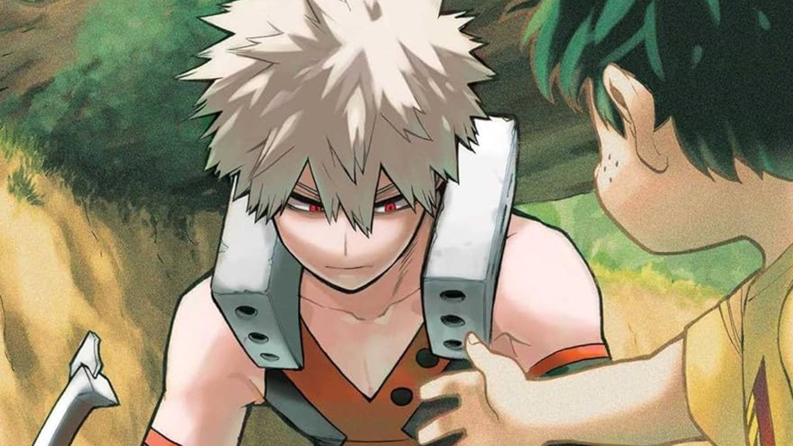 picture: bakugo and deku in the cover of my hero academia volume 29.