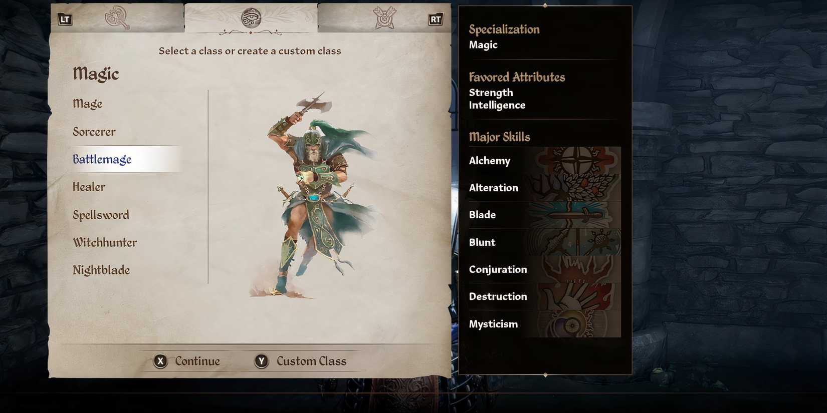 Battlemage class in The Elder Scrolls 4 Oblivion Remastered