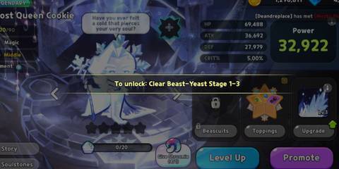 Cookie Run Kingdom - cookie level up