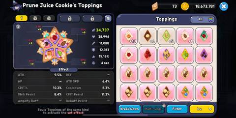best toppings for prune juice cookie in cookie run kingdom