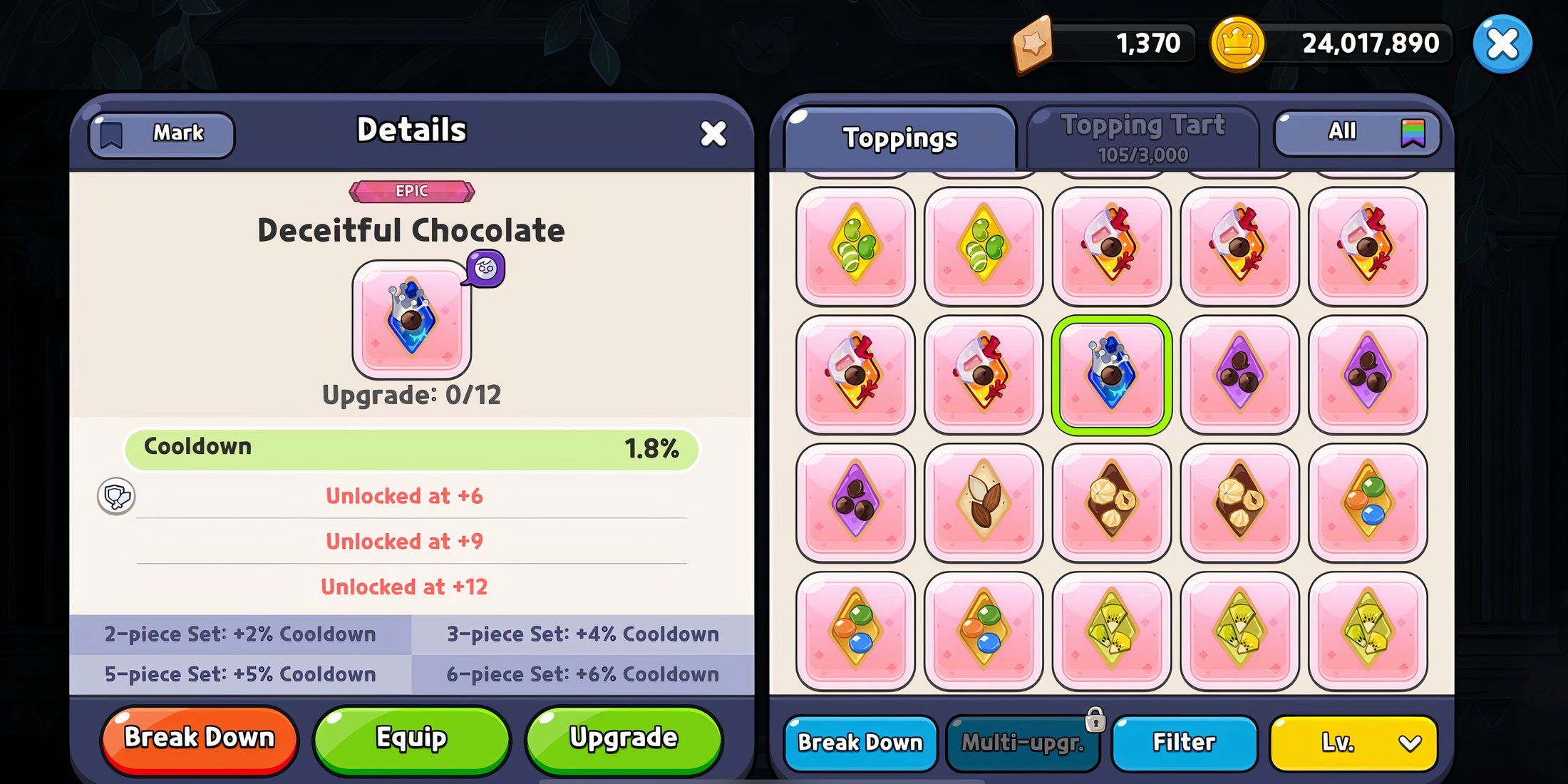 The best topping for Shadow Milk Cookie in Kingdom Cookie Run Kingdom