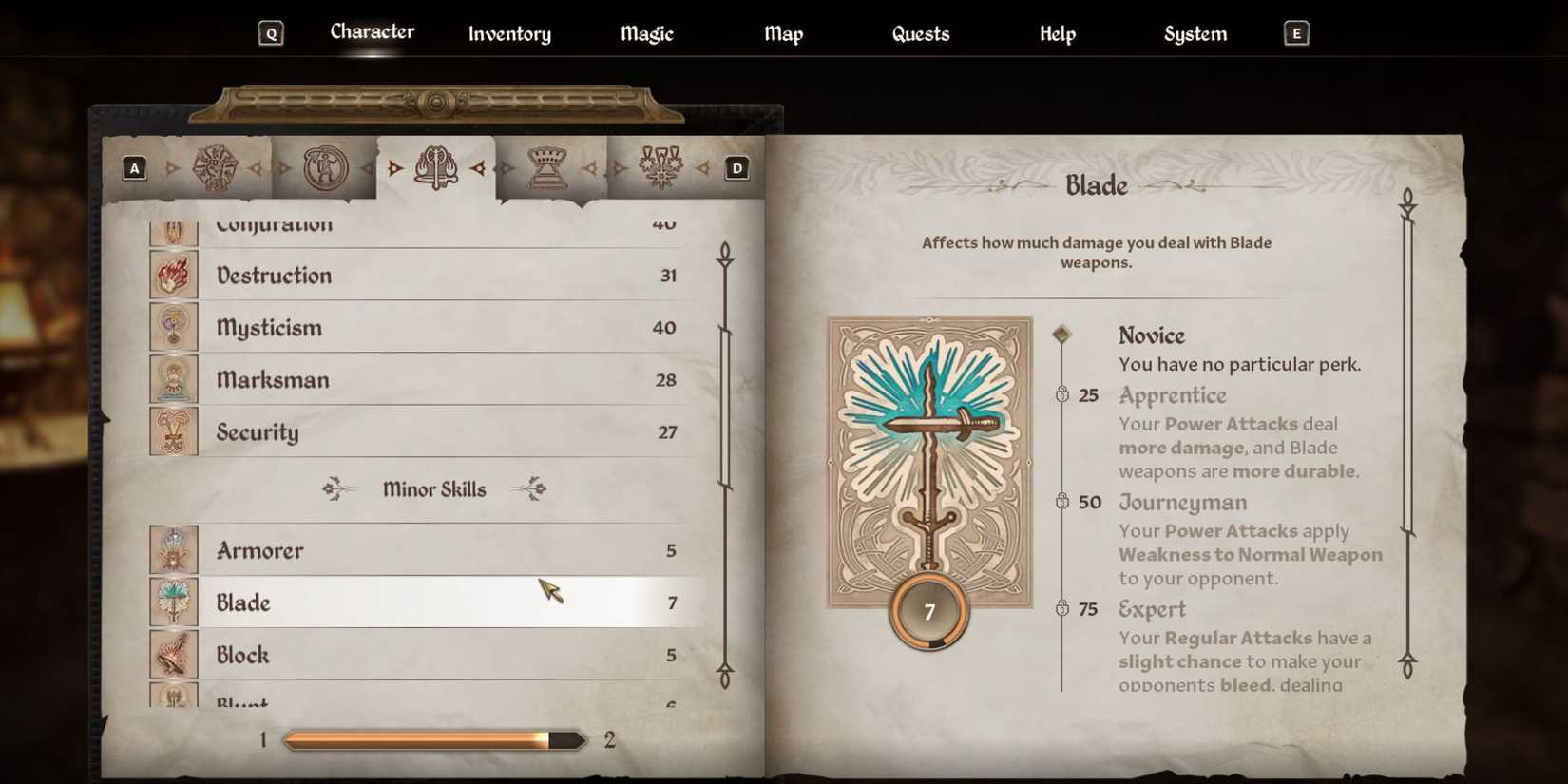 Blade Skill The Elder Scrolls IV Oblivion Remaster