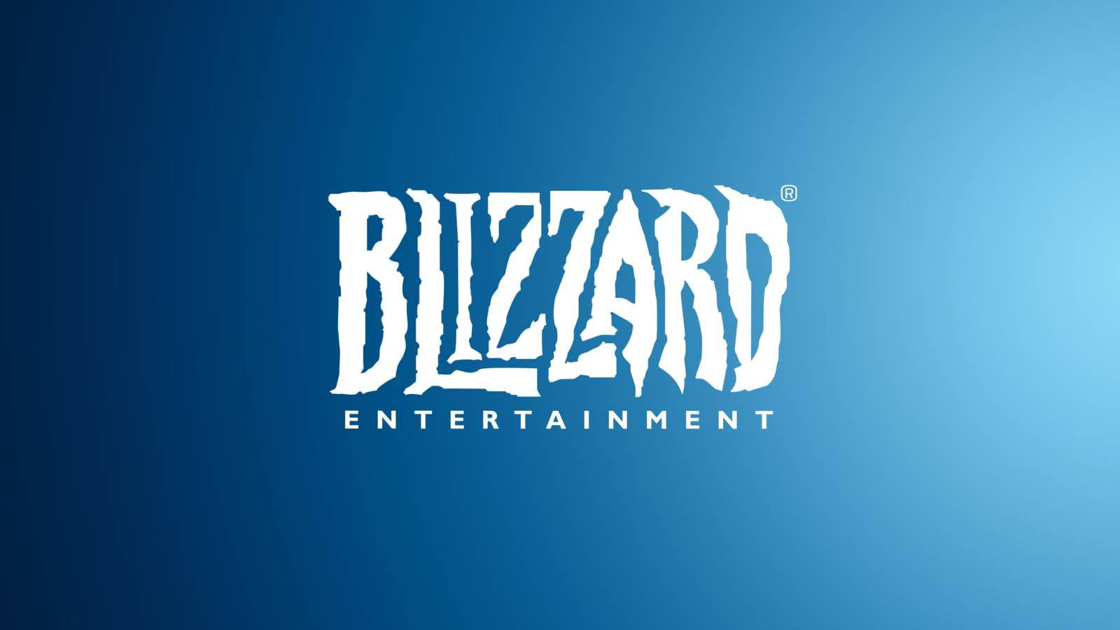 The Blizzard Entertainment logo in white against a blue-and-white background.