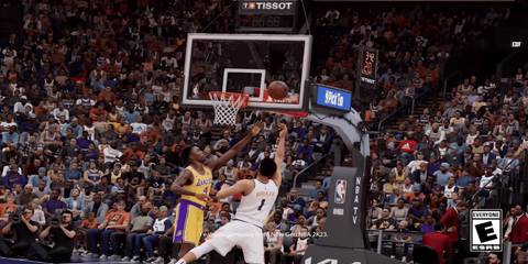 Blocking a shot in NBA 2K23